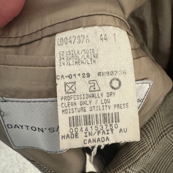 Vintage Marshall Fields Silk Wool Linen Sports Coat Blazer US Men's 44T - Picture 6 of 7